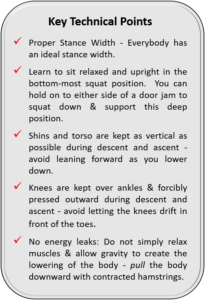 squat key technical points